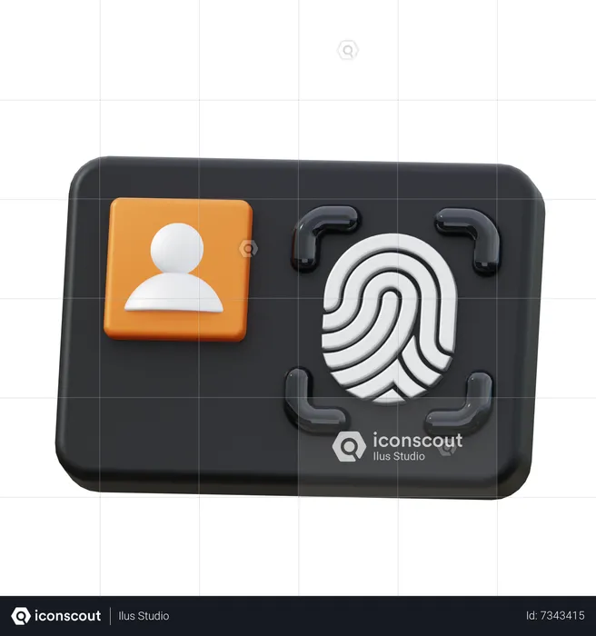 Biometric Id  3D Icon