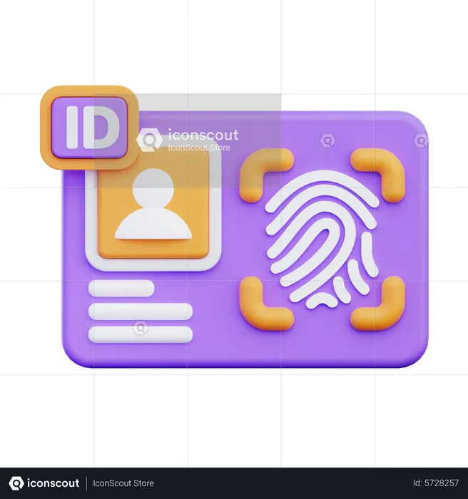 Biometric Id  3D Icon