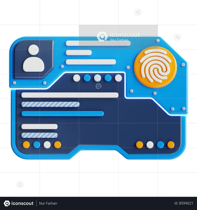 BIOMETRIC ID  3D Icon