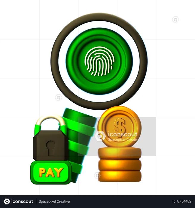 Biometric Identification  3D Icon