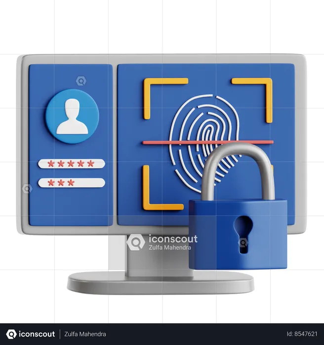 Biometric Security  3D Icon