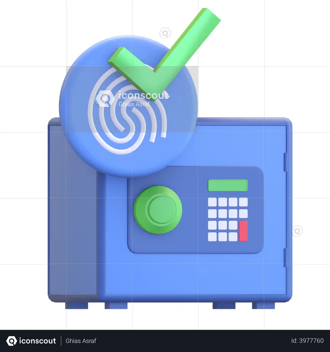 Biometric vault  3D Illustration