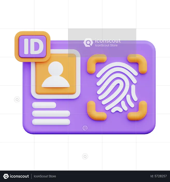 Biometrische ID  3D Icon