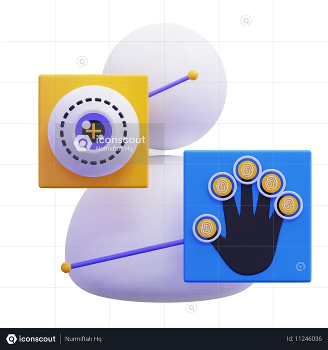 Biométrique virtuelle  3D Illustration