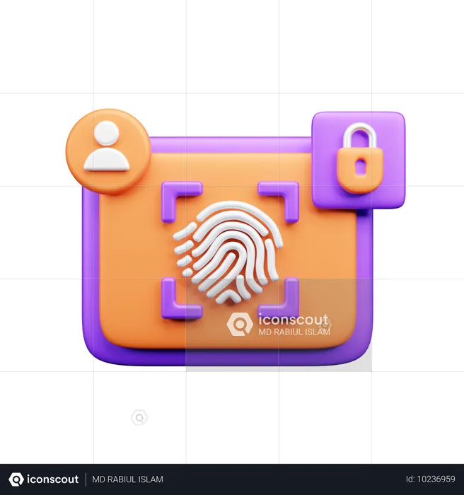 Biometrische ID  3D Icon