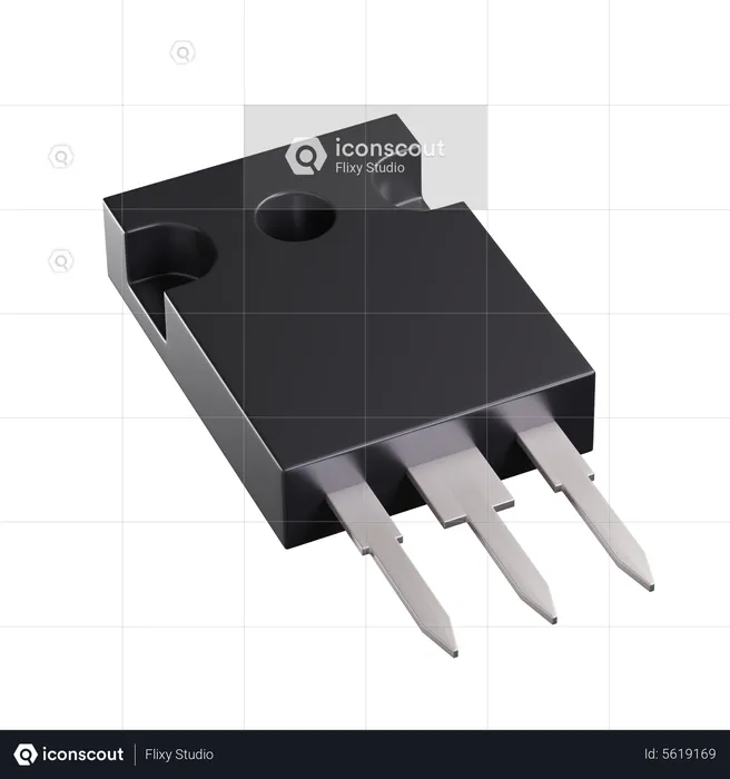 Bipolar Transistor  3D Icon