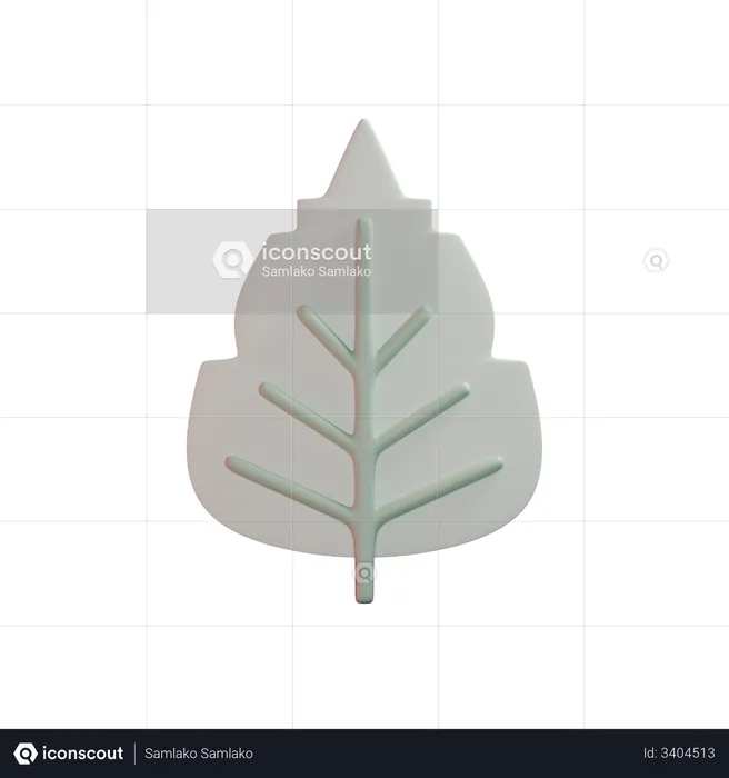 Birch Leaf  3D Illustration