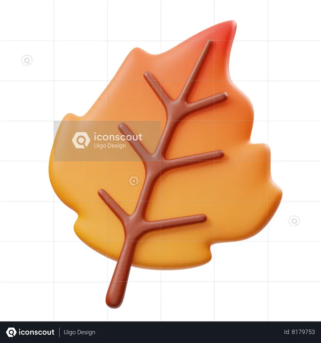Birches Leaf  3D Icon