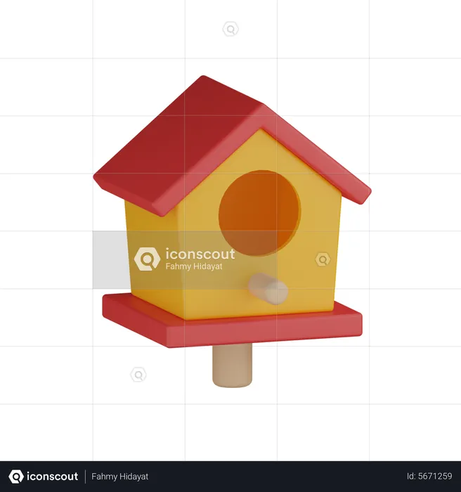 Bird Home  3D Icon