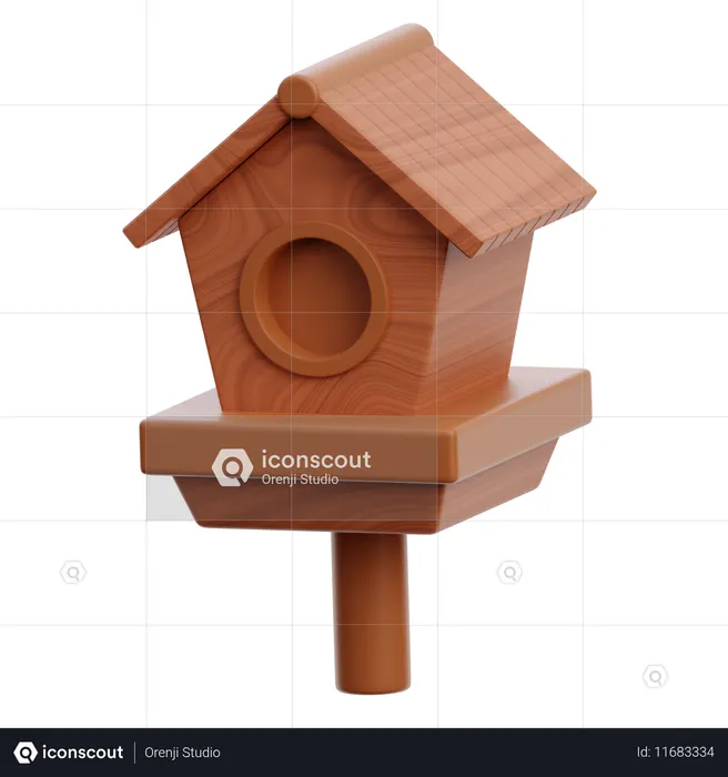 Bird House  3D Icon