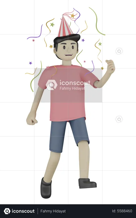 Birthday Boy  3D Illustration