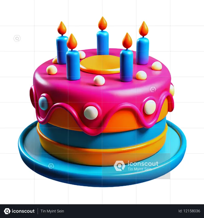 Birthday Cake  3D Icon