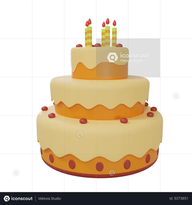Birthday Cake  3D Icon