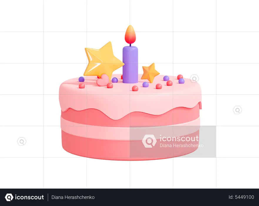 Birthday Cake  3D Icon