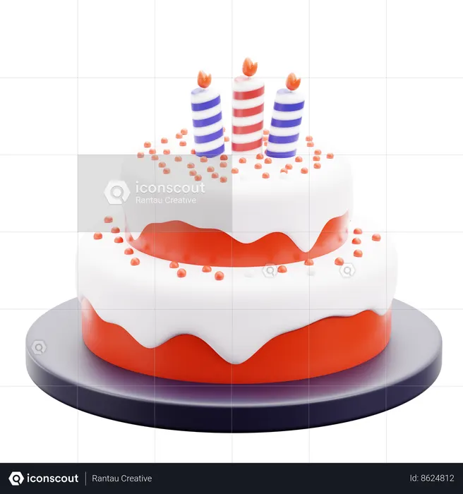 Birthday Cake  3D Icon
