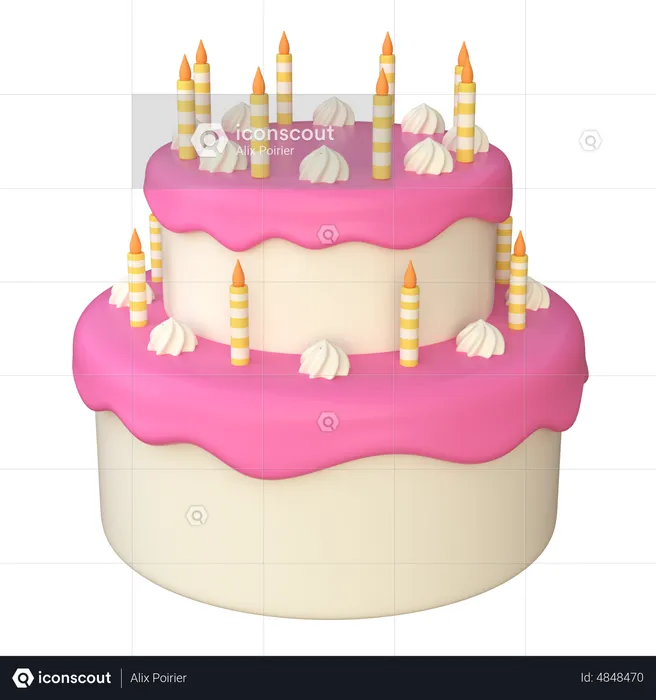 Birthday Cake  3D Icon