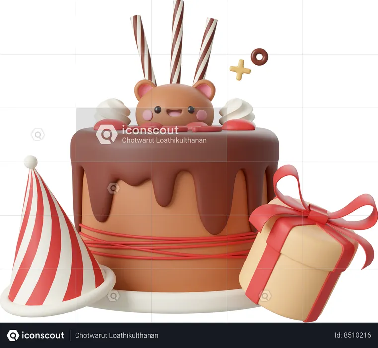 Birthday Cake  3D Icon