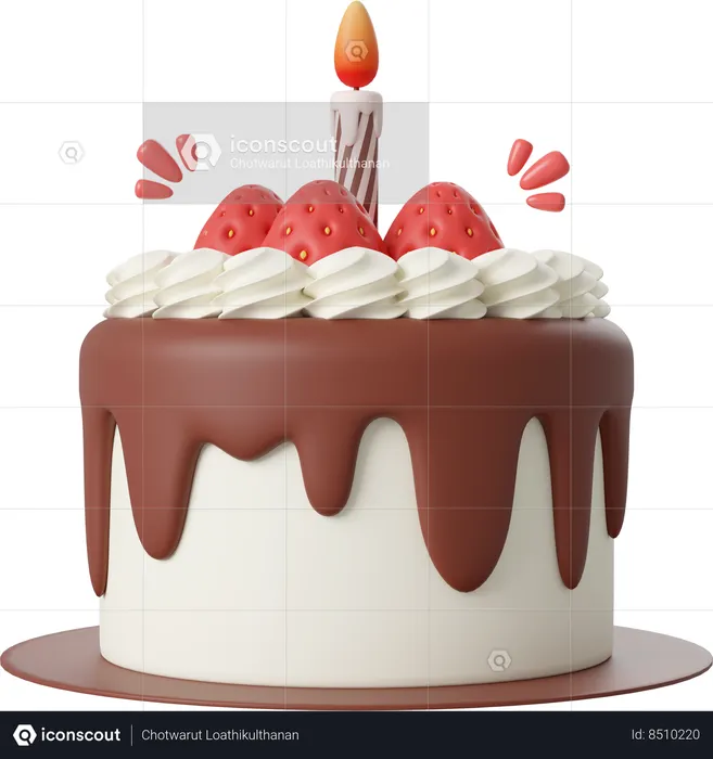 Birthday Cake  3D Icon