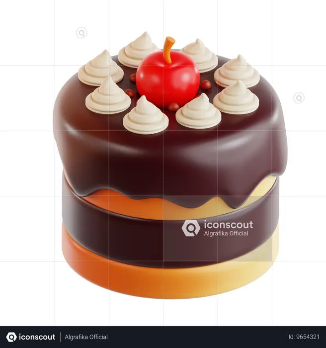 Birthday cake  3D Icon