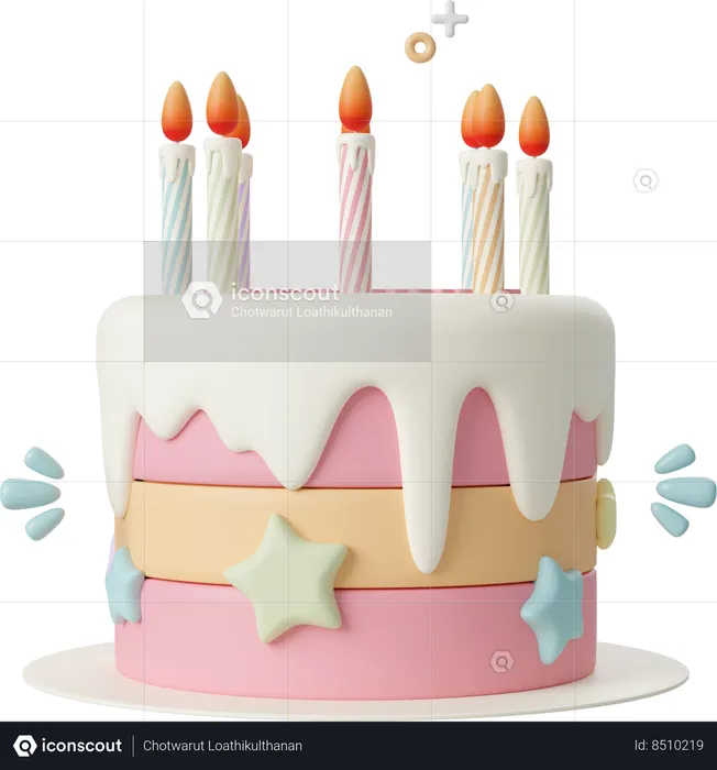 Birthday Cake  3D Icon