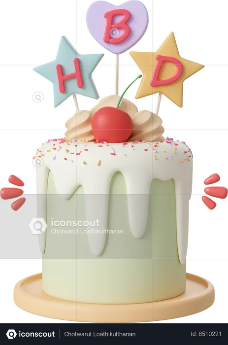 Birthday Cake  3D Icon