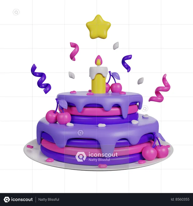 Birthday Cake  3D Icon