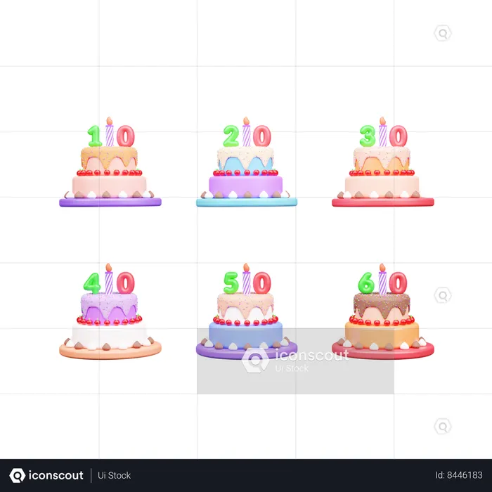 Birthday Cake  3D Icon