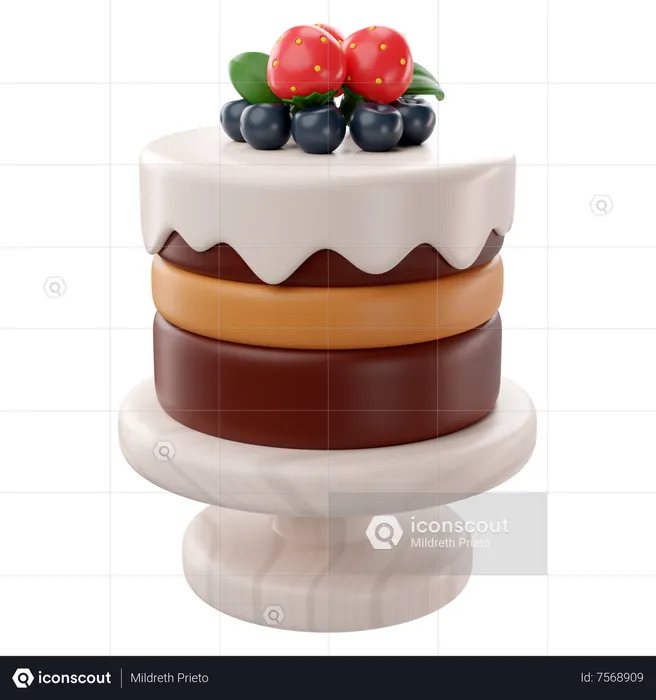 Birthday Cake  3D Icon