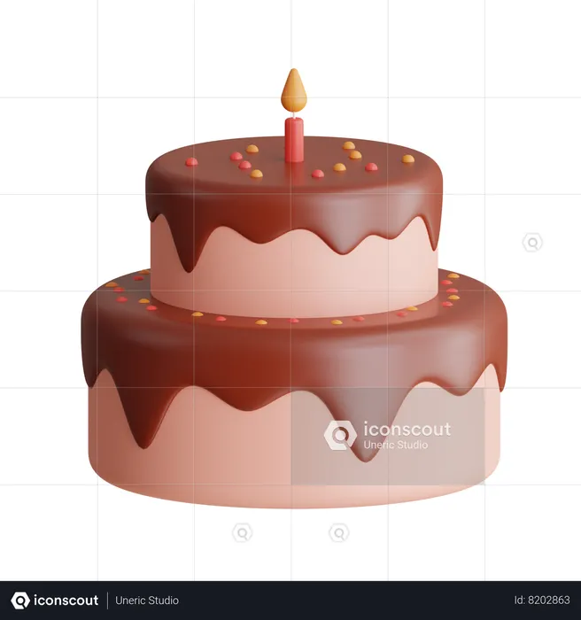 Birthday Cake  3D Icon