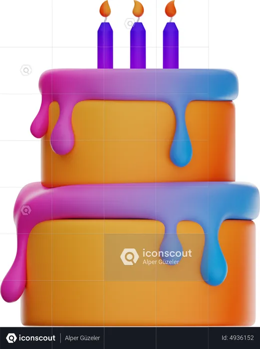 Birthday Cake  3D Icon