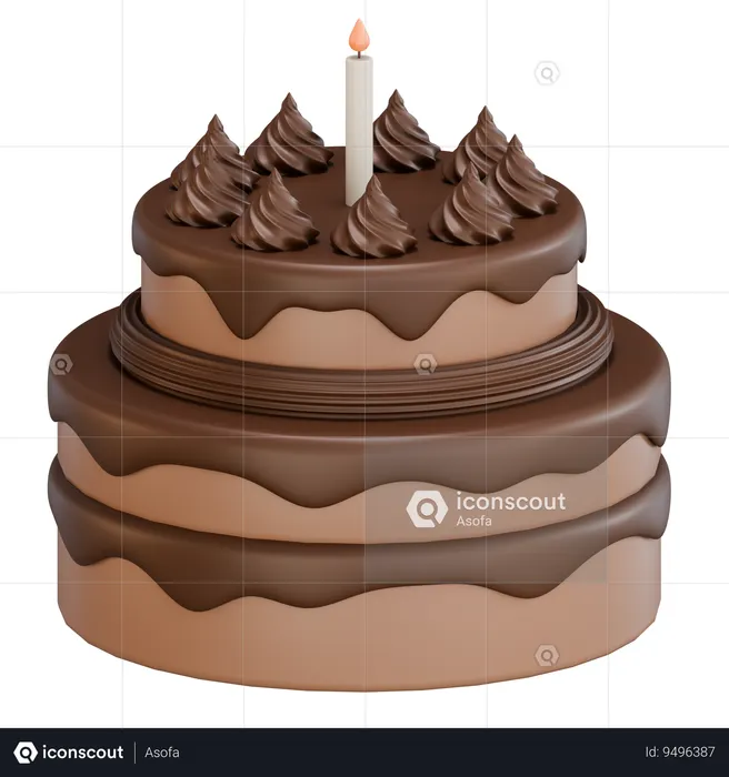 Birthday Cake  3D Icon