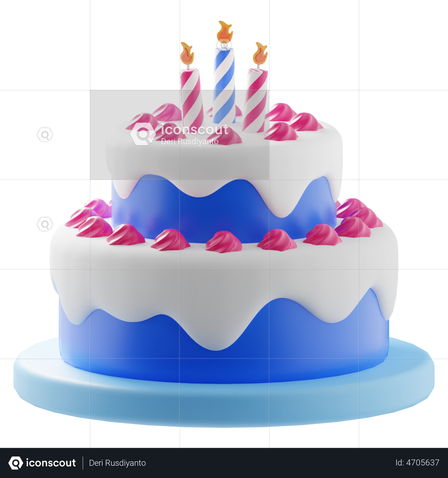 Cake Papercraft PDF Template / 3D Cake Surprise (1304476)