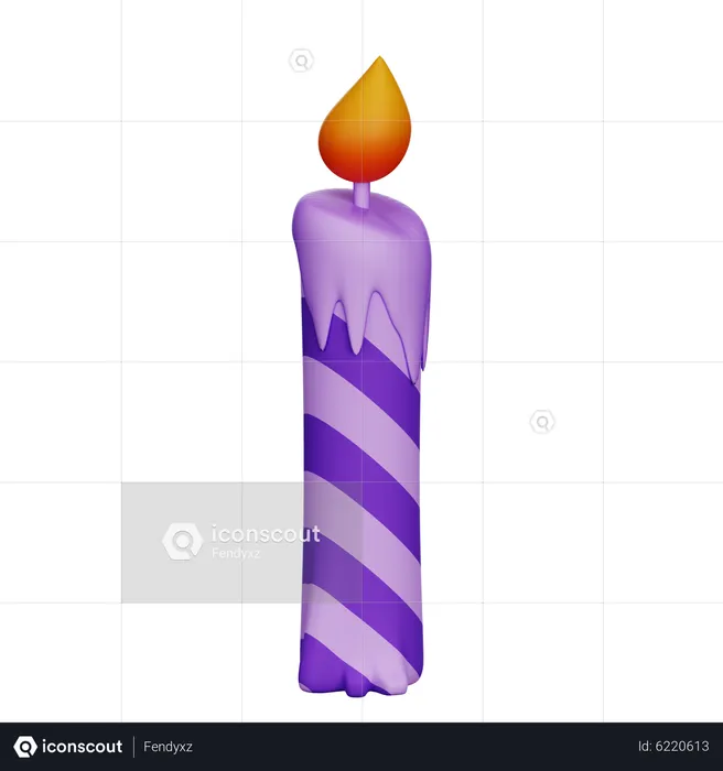 Birthday Candle  3D Icon