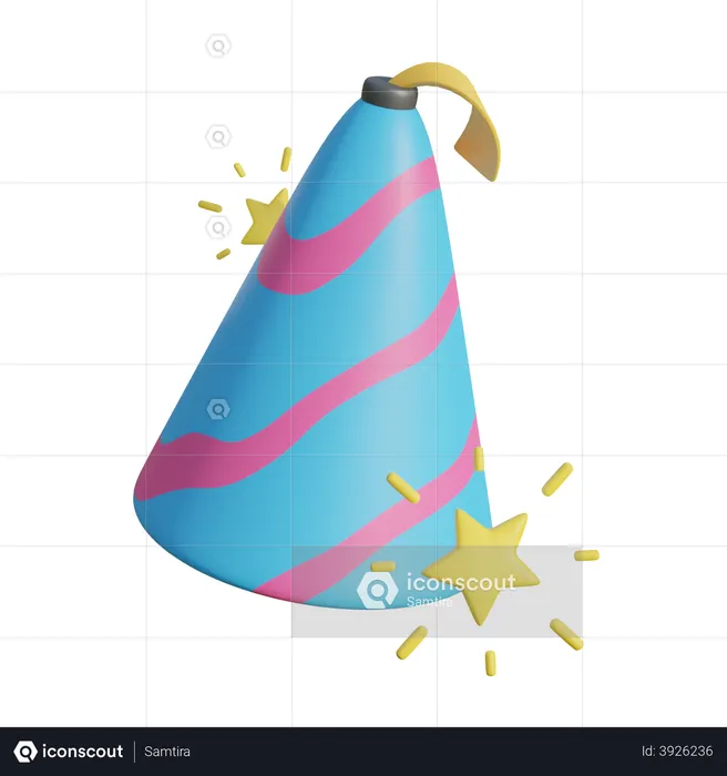 Birthday Cap  3D Illustration