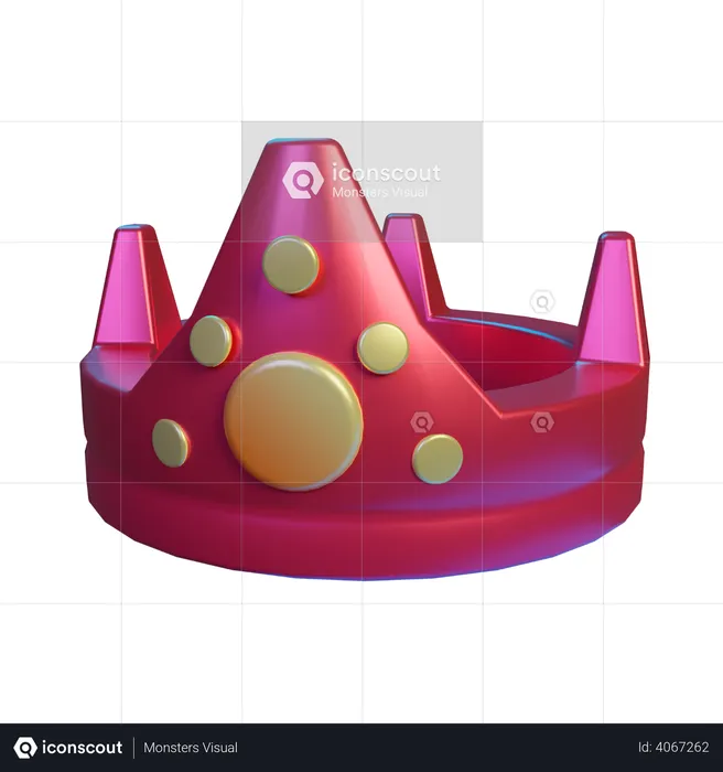 Birthday crown  3D Illustration