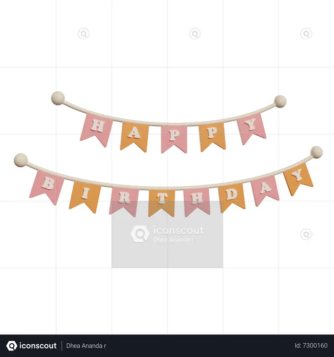 Birthday Decoration  3D Icon