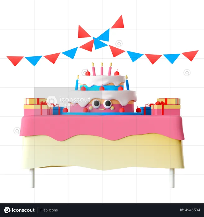 Birthday Decoration  3D Icon