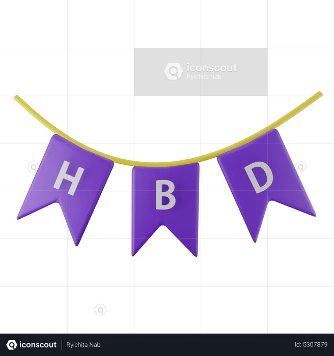 Birthday Decoration  3D Icon
