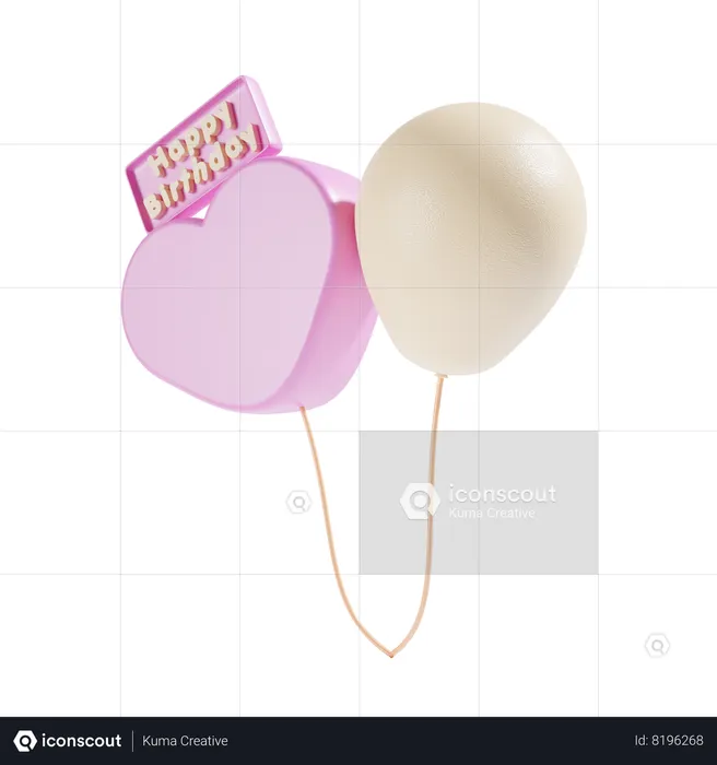 Birthday Decoration  3D Icon