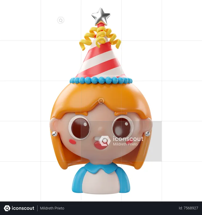 Birthday Girl  3D Icon