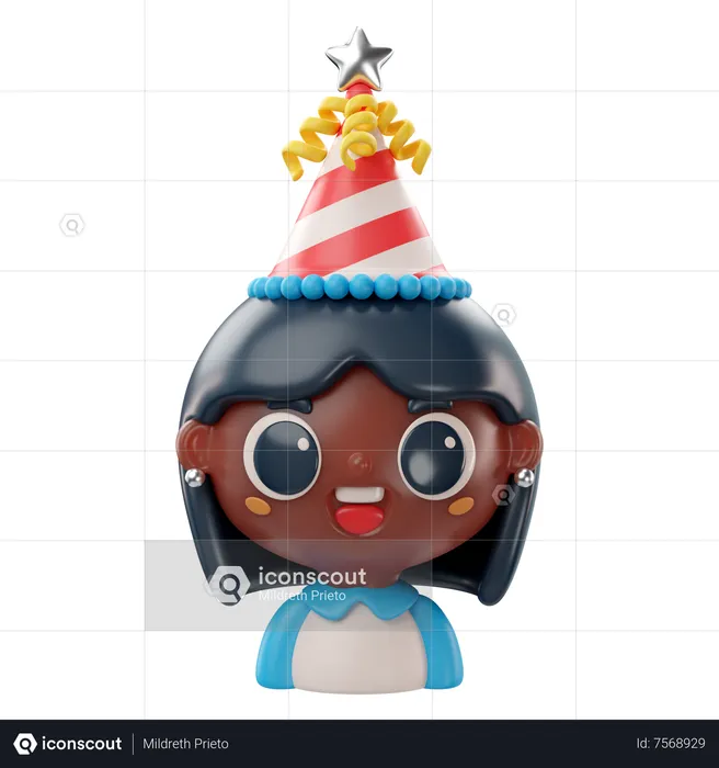 Birthday Girl  3D Icon