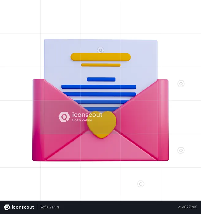 Birthday Invitation Card  3D Icon