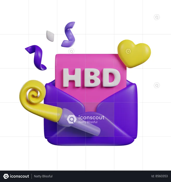 Birthday Letter  3D Icon
