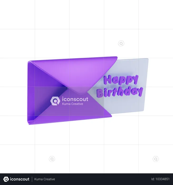 Birthday Message  3D Icon