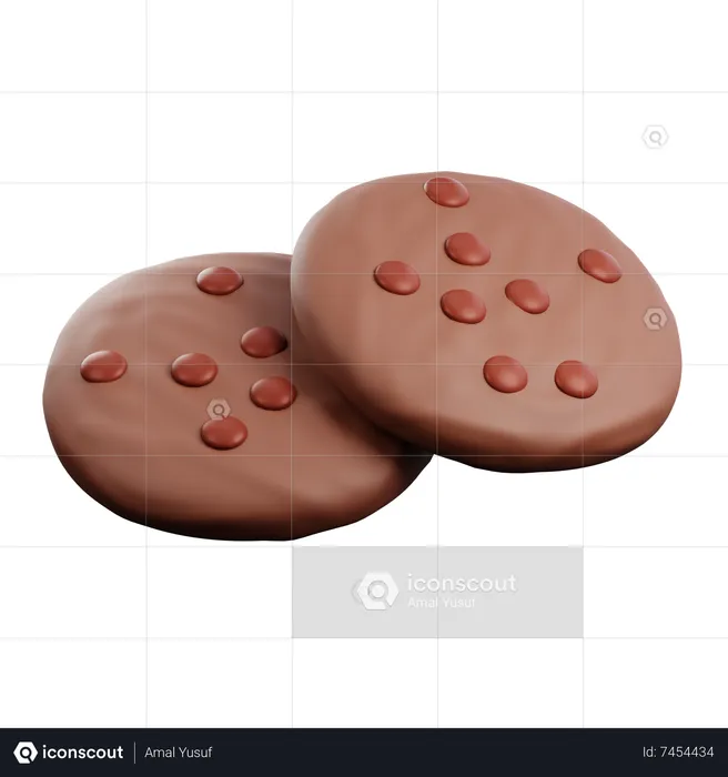 Biscoitos de chocolate  3D Icon