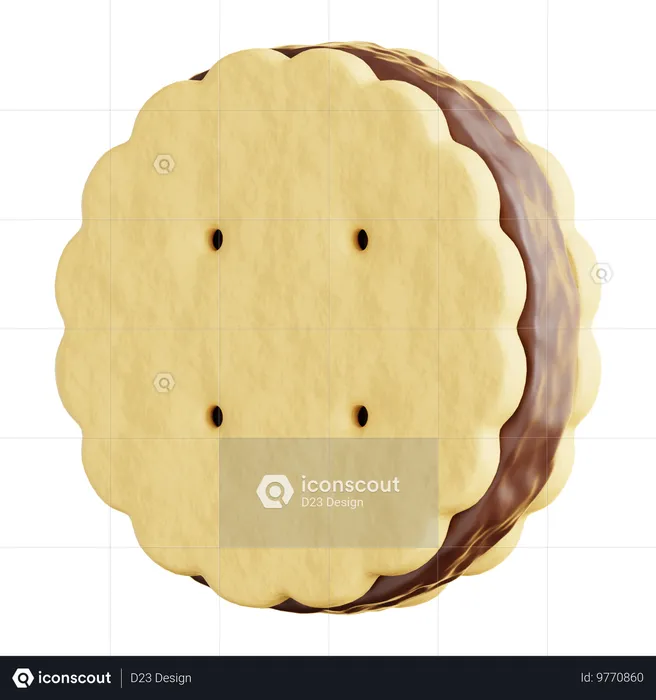 Biscuit  3D Icon