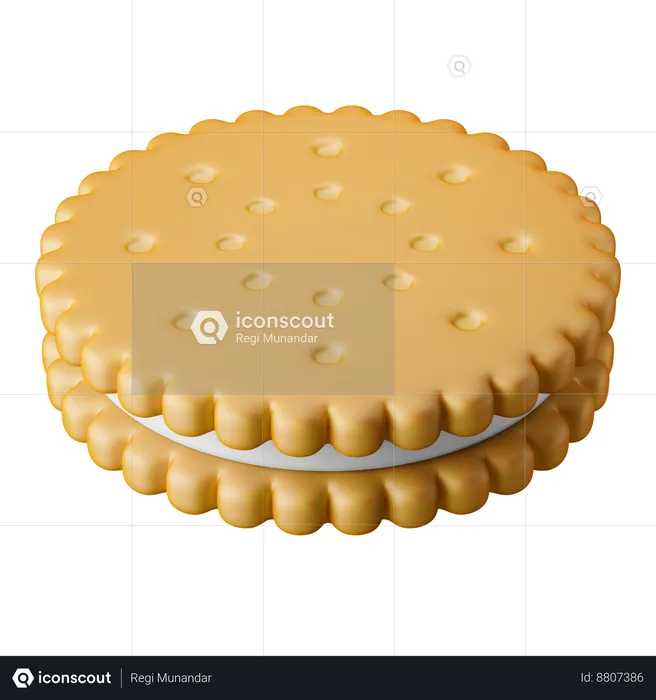 Biscuit Sandwich  3D Icon