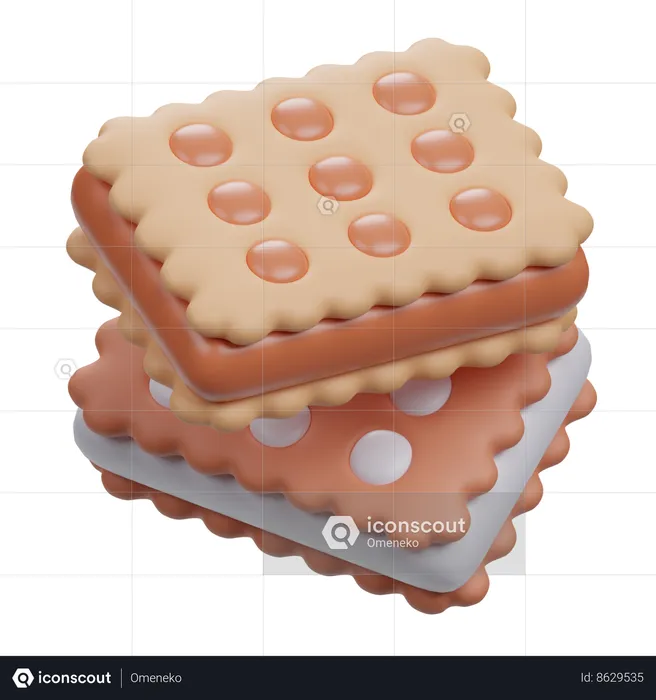 Biscuits  3D Icon