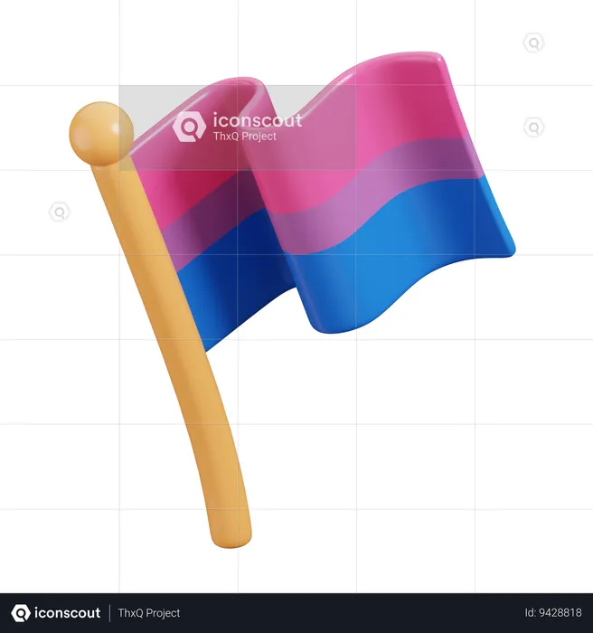 Bisexual Flag  3D Icon