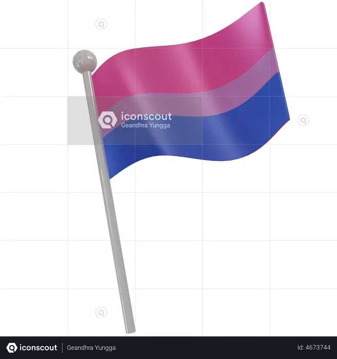 Bisexual Flag Flag 3D Flag